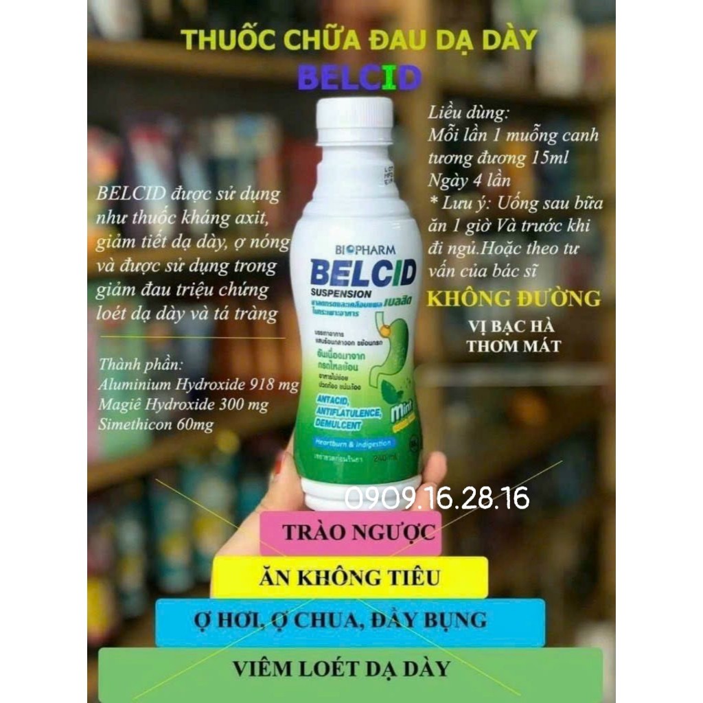 SI RÔ DẠ DÀY BELCID THÁI LAN 240ML