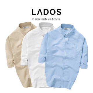 Áo sơ mi dài tay vải Oxford nam cao cấp LADOS - 28024 kiểu dáng công sở