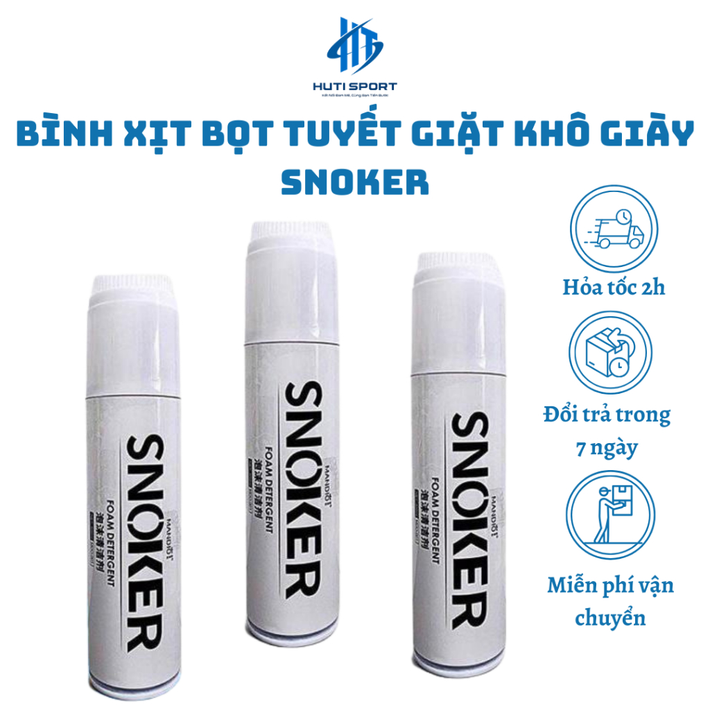 Chai Vệ Sinh Giày, Bình Xịt Bọt Tuyết Giặt Khô Giày Snoker Dung Dịch Vệ Sinh Giày Dép Snoker Cao Cấp