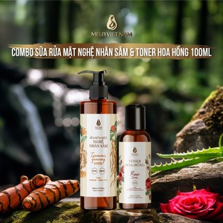Combo Sữa Rửa Mặt + Toner MELA Ngừa Mụn Sáng Da Cấp Ẩm Dịu Nhẹ - ML50