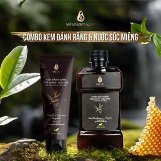 Combo Nước Súc Miệng + Kem Đánh Răng Trà Xanh Keo Ong MELA Giúp Ngăn Ngừa Nhiệt Miệng Hơi Thở Thơm Mát - ML438