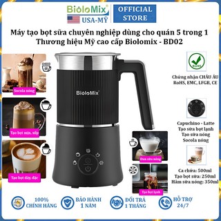 Máy đánh sữa và tạo bọt 5 trong 1 Biolomix BD02 - Công suất 500W - HÀNG NHÂP KHẨU BẢO HÀNH 12 THÁNG