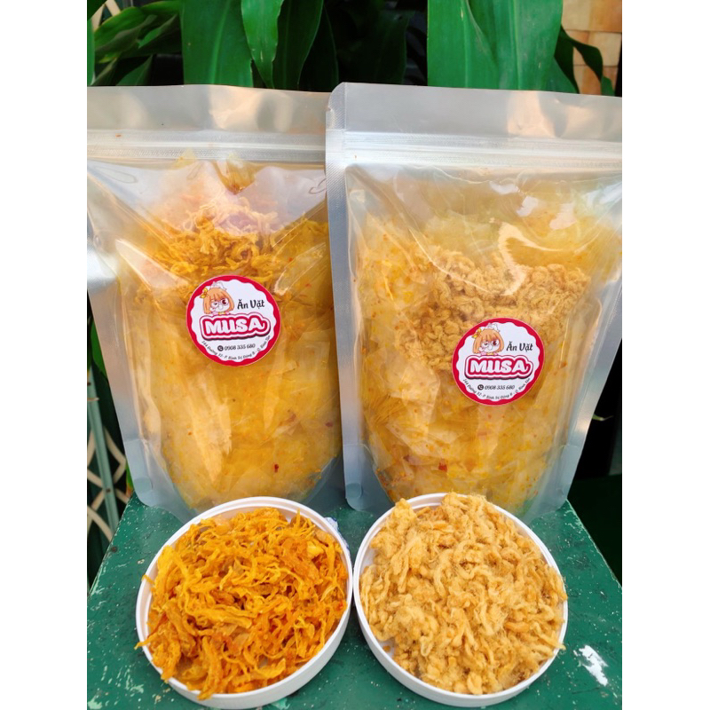 COMBO 2 TÚI BÁNH TRÁNG KHÔ GÀ + BÁNH TRÁNG CHÀ BÔNG