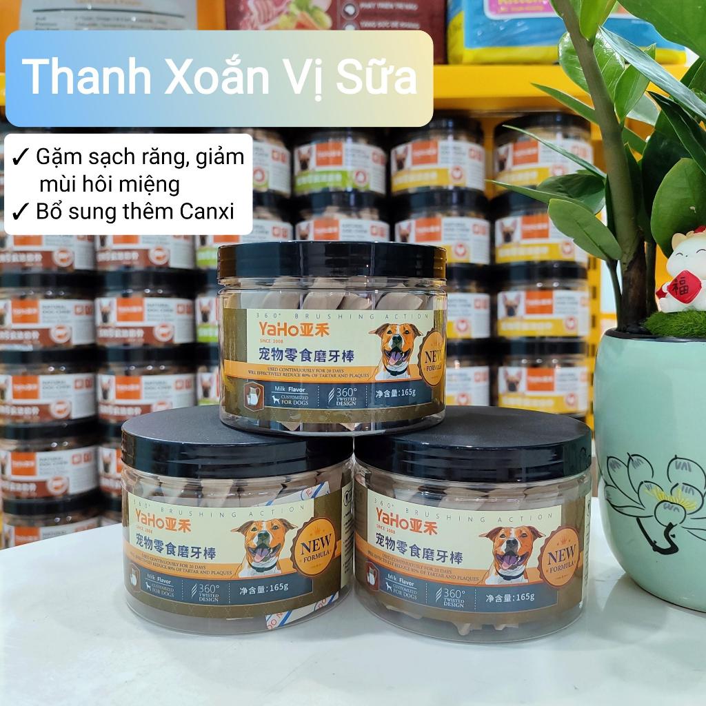 Xương gặm sạch răng bổ sung canxi cho chó Yaho hộp 165g