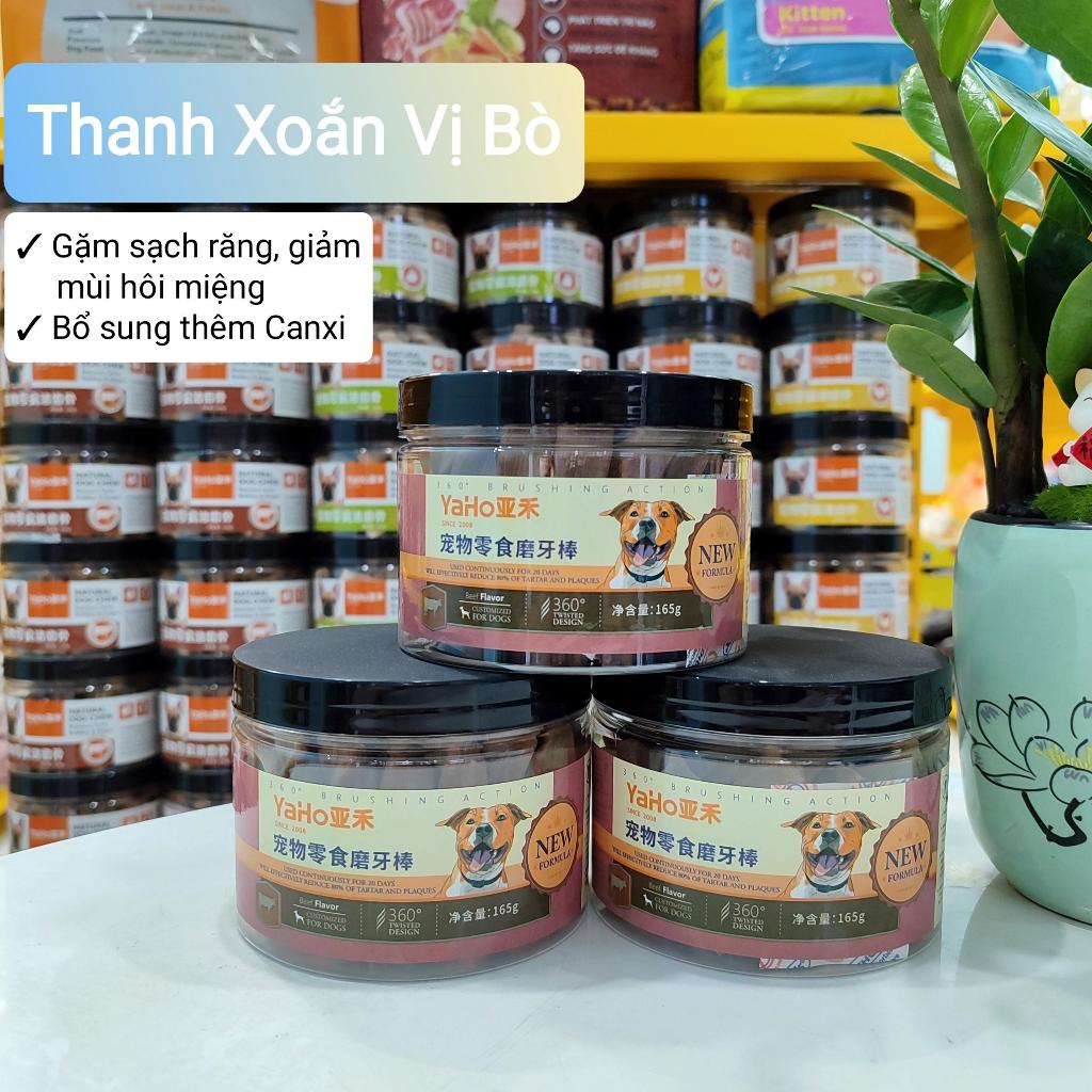 Xương gặm sạch răng bổ sung canxi cho chó Yaho hộp 165g