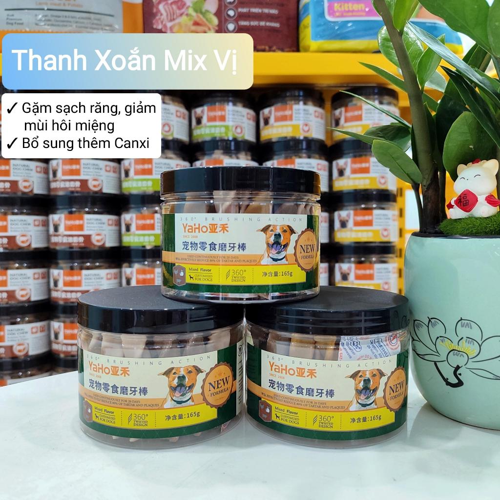 Xương gặm sạch răng bổ sung canxi cho chó Yaho hộp 165g