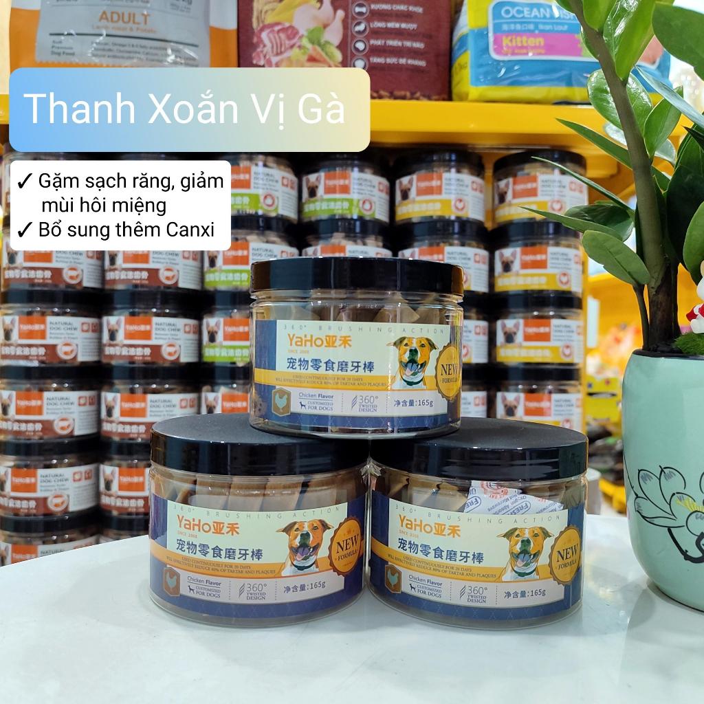 Xương gặm sạch răng bổ sung canxi cho chó Yaho hộp 165g