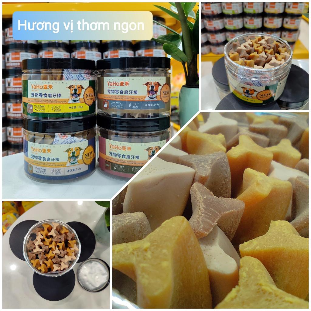 Xương gặm sạch răng bổ sung canxi cho chó Yaho hộp 165g