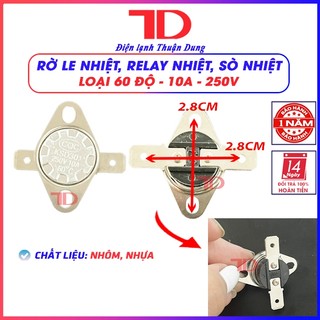 Rơ le nhiệt, sò nhiệt-10A-250V dùng để bảo vệ cây nưóc nóng khỏi bị quá nhiệt, Điện lạnh Thuận Dung