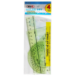 Thước Bộ Học Sinh WinQ - T140 (4 Món Cơ Bản Học Toán)