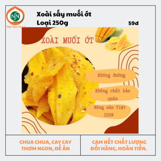 Xoài sấy dẻo muối ớt chua chua cay cay |ngọt ngào đà lạt store| loại 250g thơm ngon thượng hạng