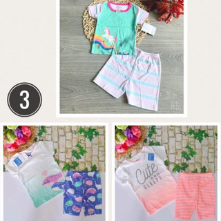 Combo 3 bộ bé gái thun borip