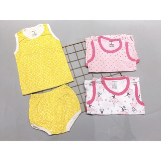 Combo 3 bộ bé gái thun borip