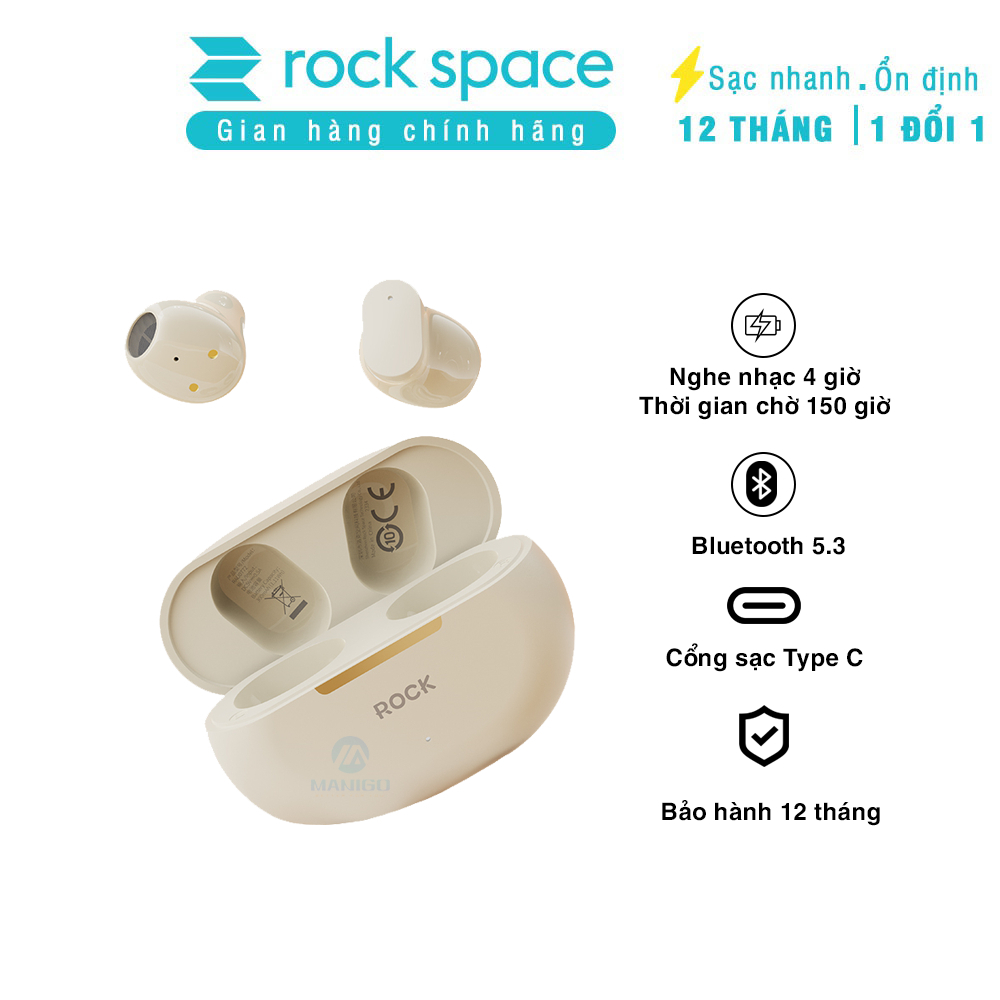 Tai nghe bluetooth không dây nhét tai Rockspace EB900 TWS có mic hàng chính hãng bảo hành 12 tháng | BigBuy360 - bigbuy360.vn