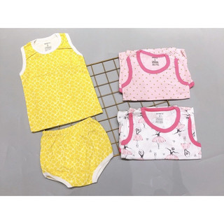 Combo 3 bộ bé gái thun borip