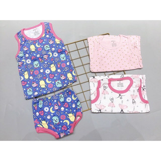 Combo 3 bộ bé gái thun borip