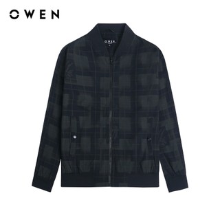 Owen - jacket regular fit jk231600 màu đen chất liệu polyester