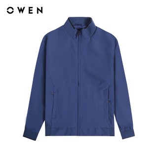 Owen - jacket regular fit jk231619 màu xanh chất liệu polyester
