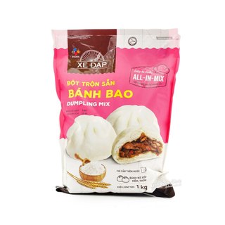 Bột trộn sẵn bánh bao CJ hiệu Xe Đạp 1Kg ( có kèm gói men ) bao bì mới