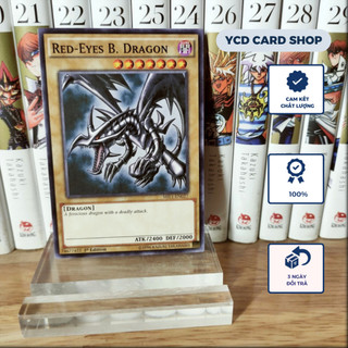 Thẻ bài Yugioh chính hãng  Red-Eyes B. Dragon (Original Artwork) – Common