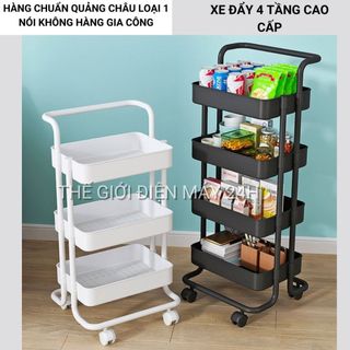 Kệ Đa Năng 5/4/3 Tầng [CAO CẤP], Xe đẩy 4 tầng Spa có bánh xe
