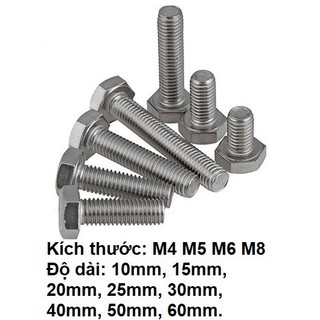 Bulong lục giác ngoài inox 304 m4/m5/m6/m8 tặng kèm ốc lục giác inox
