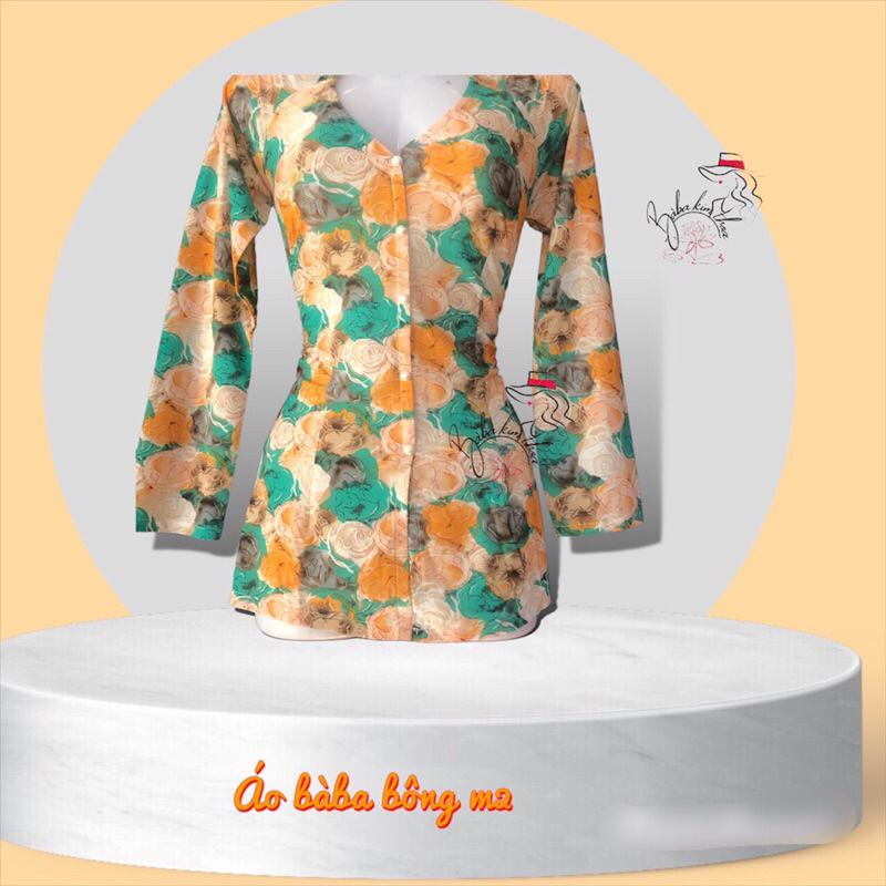 Áo bà ba nữ , áo bà ba bông size 4 ảnh thật