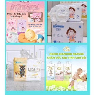 Bỉm quần/dán momo diamond, momo luxury, momo nature hữu cơ cao cấp