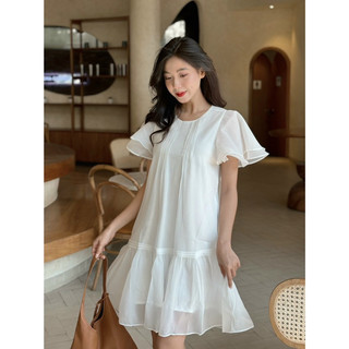 [RÁCH STORE] Đầm Suông - 739 - Đuôi Cá - Dập Li - Tay Xoè 2 Lớp