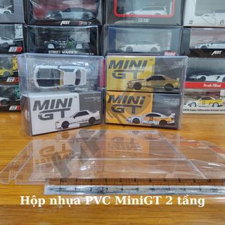 Hộp nhựa PVC 2 tầng bảo vệ hộp cho xe 1:64 MiniGT