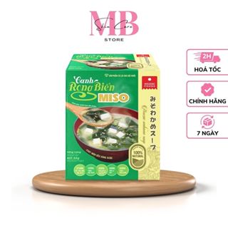 Hộp 10 Gói Canh Rong Biển Miso Ăn Liền Asuzac 50g (5g x 10 gói) Công Nghệ Nhật Bản, Dinh Dưỡng Cao, Chay Mặn Dùng Được