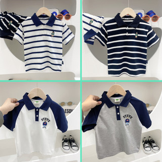 BST Áo polo bé trai  WELLKIDS thêu gấu phong cách A367 - Little Maven Chính Hãng