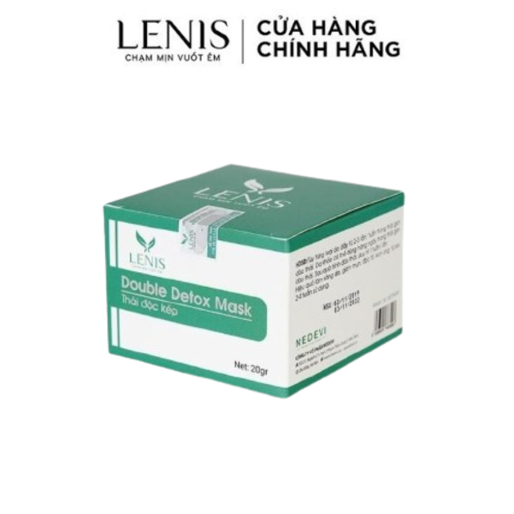 Mặt Nạ Thải Độc Trắng Da Than Hoạt Tính, Bùn Khoáng LENIS (20GR) Hỗ Trợ Làm Dịu Mụn Đỏ, Làm Sạch Sâu, Thải Độc Da