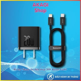 Bộ sạc nhanh cho điện thoại 20w baseus gan5 fast charger 1c