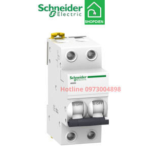 [Hàng sẵn kho] Aptomat Cầu dao tự động MCB 2P, 50A, 6KA, 230V, C curve Schneider Acti9 IK60N A9K24250