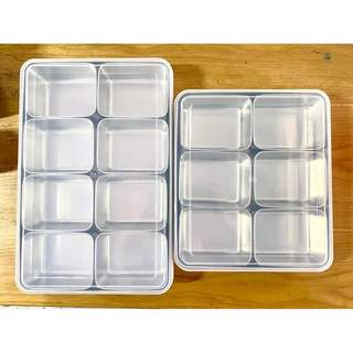 Set khay inox 4 ngăn, 6 ngăn, 8 ngăn đựng topping