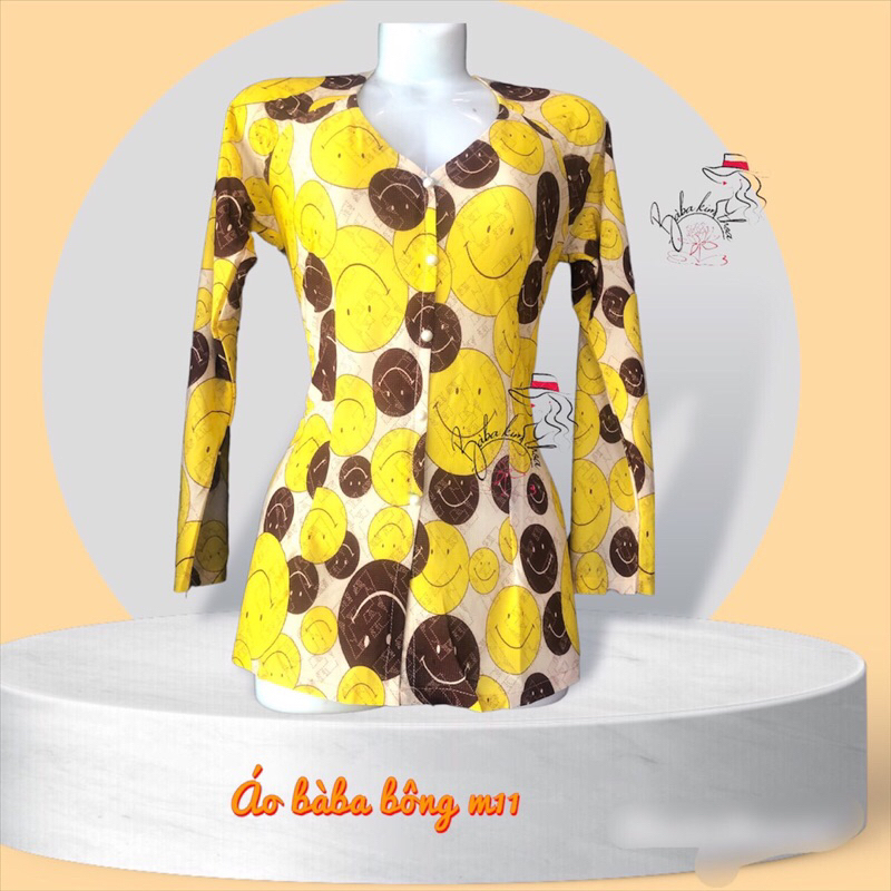 Áo bà ba nữ , áo bà ba bông size 4 ảnh thật