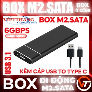 Box ssd - box m2 m2.sata 6gbps usb 3.1 giao thức m2.sata 2242 2260 2280 màu đen black