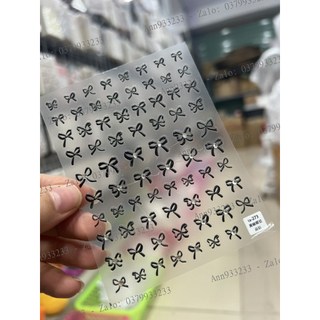 Miếng dán móng tay 5D có đá nail sticker 5D nơ dán móng - Ann933233