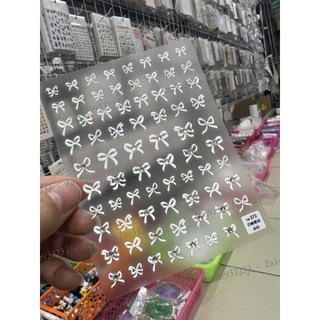 Miếng dán móng tay 5D có đá nail sticker 5D nơ dán móng - Ann933233
