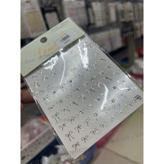 Miếng dán móng tay 5D có đá nail sticker 5D nơ dán móng - Ann933233