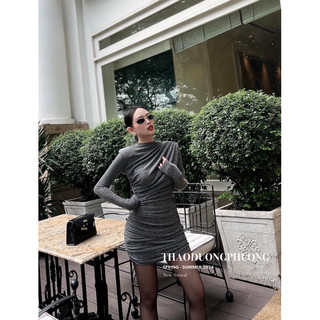 ĐẦM BODY TAY DÀI THUN ÁNH KIM SANG CHẢNH