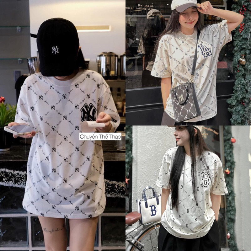 | ẢNH THẬT | Áo phông ml // b monogram logo thêu from nam nữ