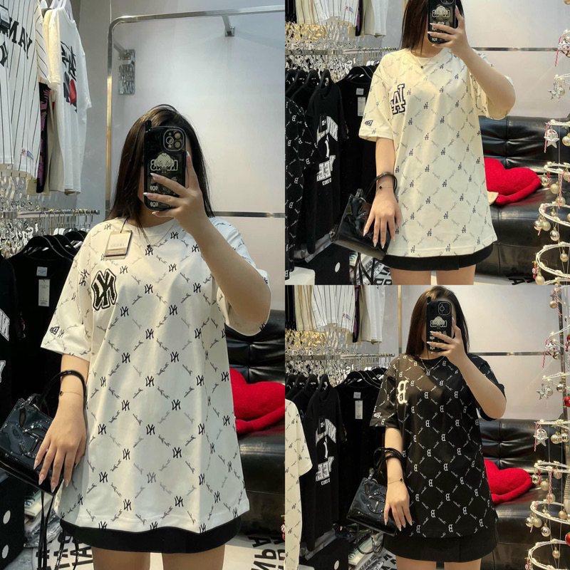 | ẢNH THẬT | Áo phông ml // b monogram logo thêu from nam nữ