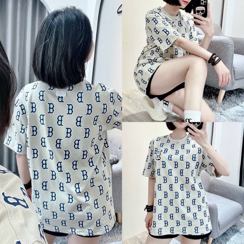 | ẢNH THẬT | Áo phông ml // b monogram logo thêu from nam nữ