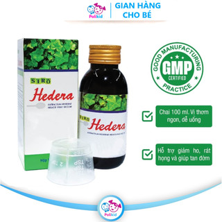 Polikid | Siro ho Hedera - Thảo dược lá thường xuân, bổ phế, giảm ho, loãng đờm cho bé