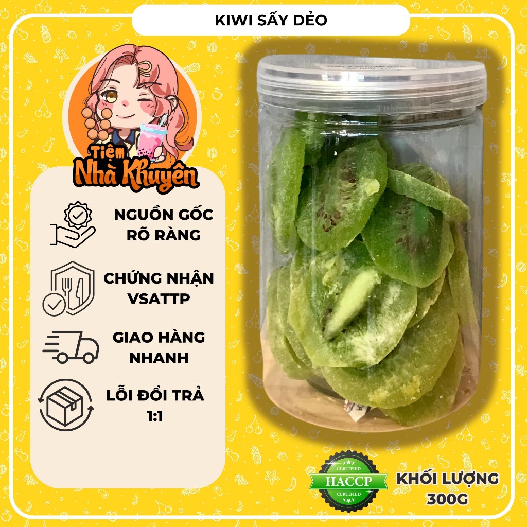 Mứt kiwi sấy dẻo [Hũ PET 300g]
