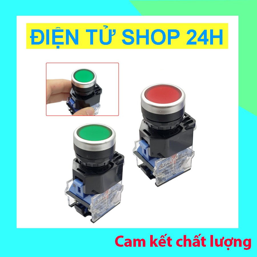 Nút nhấn nhả 2 tiếp điểm LA38-11BN 22mm