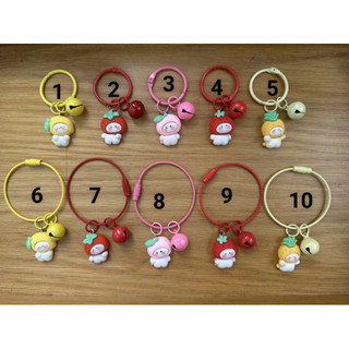 Móc khoá phối charm cosplay trái cây