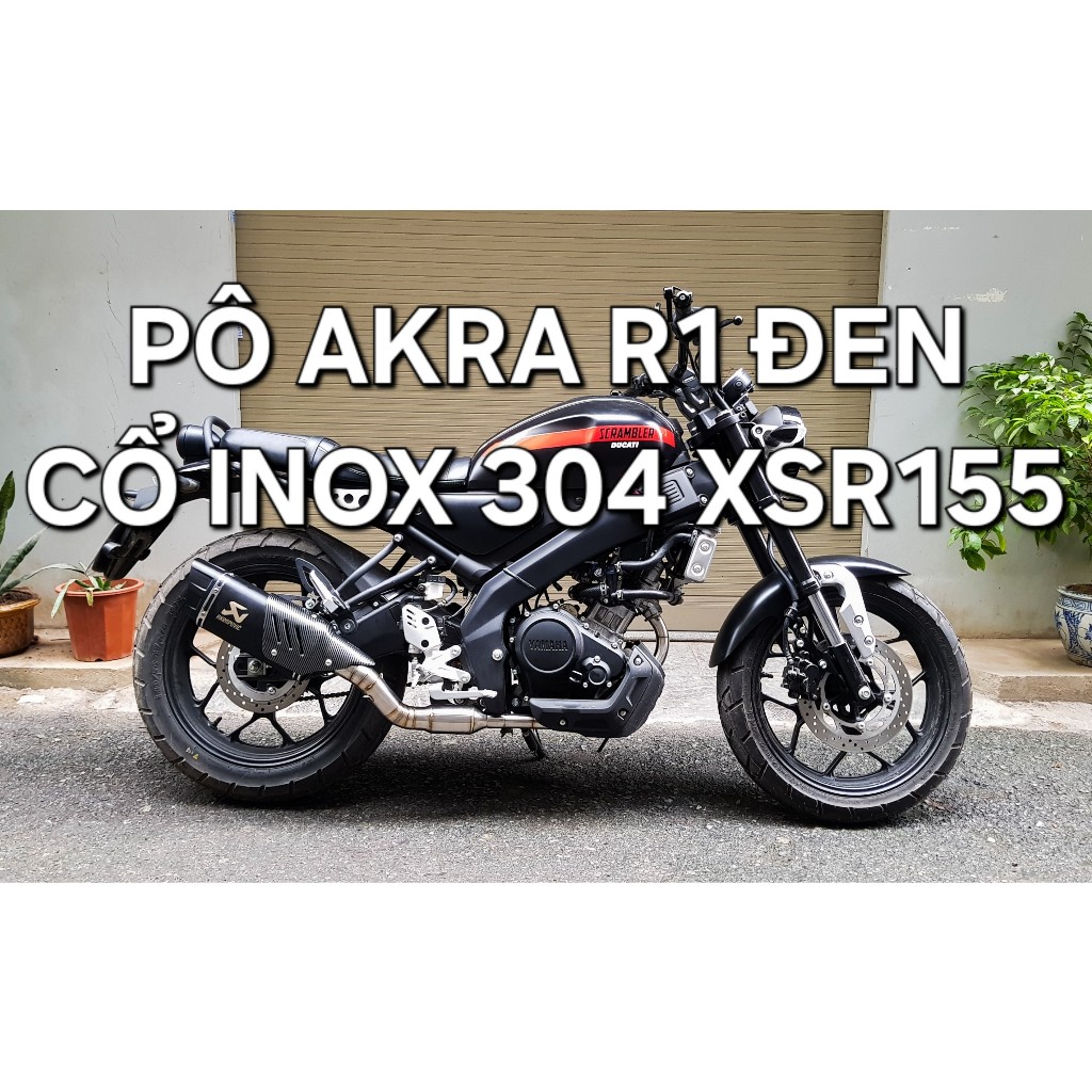 Pô Độ Akrapovic R1 Đen Và Cổ Inox 304 Yamaha XSR155